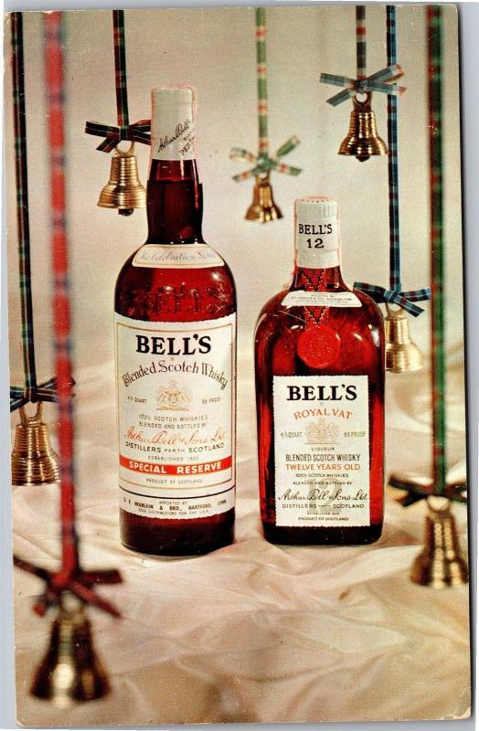 Bell's Scotch Whiskey, Holiday Advertising Postcard J15