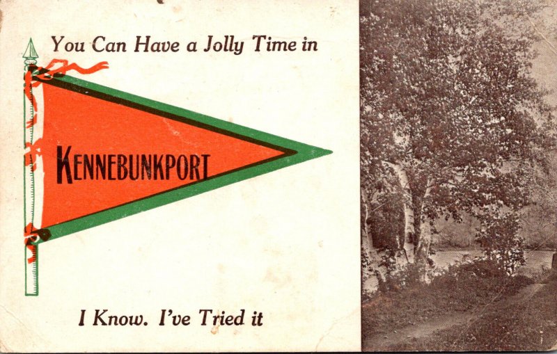 Maine Kennebunkport You Can Have A Jolly Time Pennant Series 1912