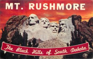 Postcard United States Mount Rushmore Black Hills South Dakota 1972