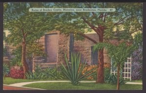 Florida near Bradenton - Ruins of Picturesque Braden Castle, Manatee ~ Linen
