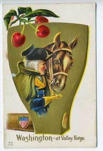 George Washington Hatchet Cherry Tree Horse Postcard