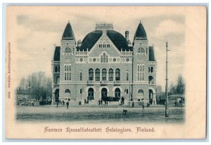 c1905 Suomen Kansallisteaterti Helsinki Finland Theatre Antique Postcard