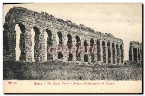 Old Postcard Roma Via Appia Nuova Dell Acquedotto di Claudio