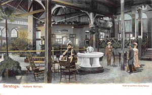 Hathorn Springs Interior  Saratoga Springs New York 1905c postcard