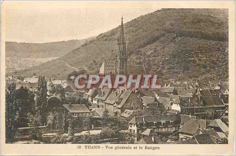 Old Postcard Thann Vue Generale and Rangen