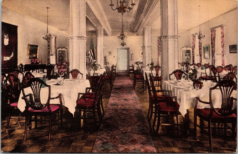 Main Dining Room National Home Daughers America Tiffin Ohio OH Postcard UNP VTG 