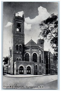 1912 First M.E. Church Syracuse New York NY Antique Posted Postcard