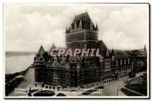 Postcard Old Chateau Champlain Monument Frantenac And Quebec Canada