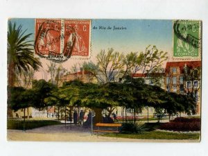 3082602 PORTUGAL LISBON Square RIO DE JANEIRO view Vintage RPPC