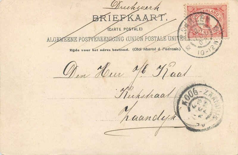 Netherlands Overveen Zanderij train bridge postcard