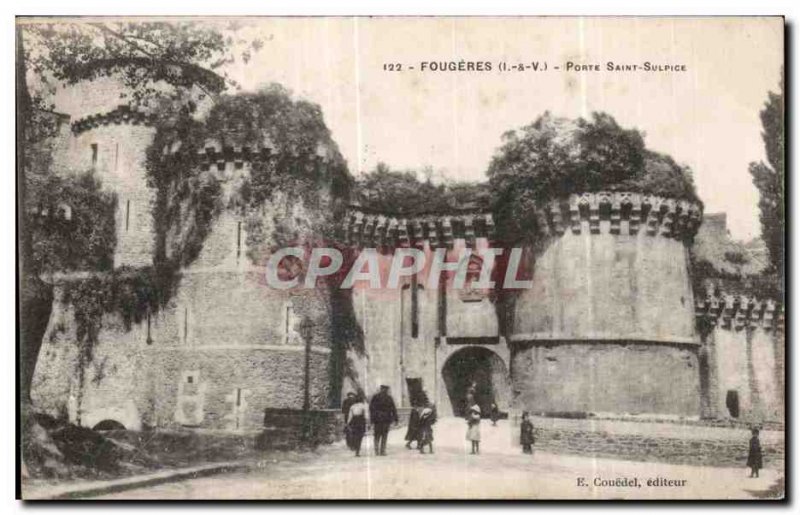 Postcard Fougeres Old Porte Saint Sulpice