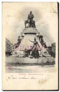 Old Postcard Valencia Monument Emile Augier