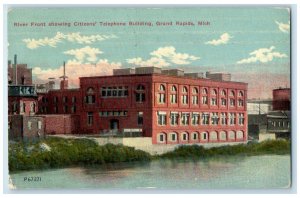 1916 River Front Citizens Telephone Building Grand Rapids Michigan MI Postcard