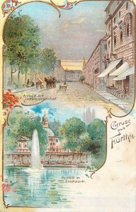 Germany Furth litho 1900s postcard