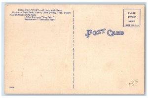 c1930's Triangle Tourists Clean Court Meridian Mississippi MS Postcard
