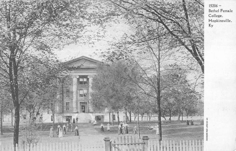 Hopkinsville Kentucky Bethel Female College Entrance Antique Postcard K12398