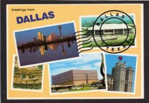 TX Greetings from DALLAS TEXAS Multi Views Postcard PC