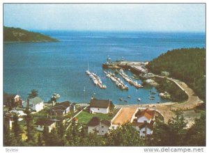 Birdseye View, Boats at Marina of Tadoussac, Quebec, Canada, 50-70's