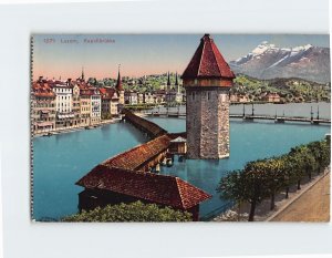 Postcard Chapel Bridge, Lucerne, Switzerland