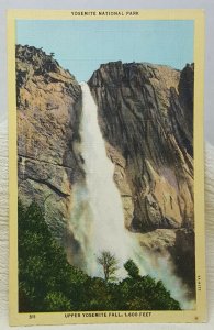 Upper Yosemite Fall National Park Vintage Postcard