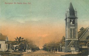 Postcard California Santa Ana Spurgeon Street Severance, Newman 23-1260
