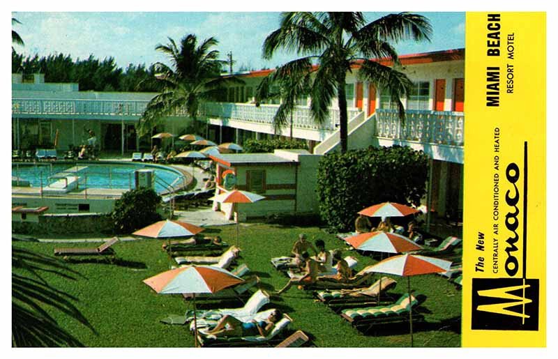 Postcard RESORT SCENE Miami Beach Florida FL AQ1190