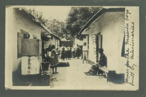 Congo DCR AFRICA RPPC c1910 AFRICANS Blacks MISSION BOYS Missionaries Negro #1