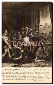 Montereau History - The Jeaan Murder Battle fearless - Old Postcard