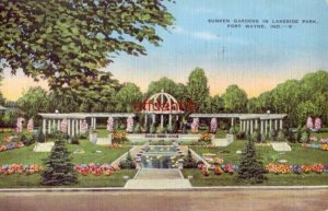 SUNKEN GARDENS LAKESIDE PARK FORT WAYNE, IN 1938