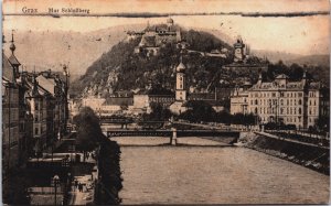 Austria Graz Mur Schlossberg Vintage Postcard C137
