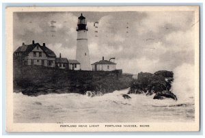 1934 Portland Head Light, Portland Harbor Maine ME Vintage Postcard