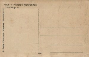 Germany Postcard - Gruss v Hunold's Rundfahrten Hamburg, d - T10335
