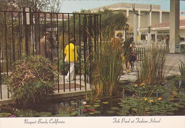 California Newport Beach Fish Pond At Fashion Island