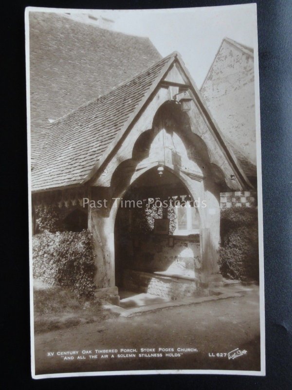 Stoke Poges Church x 2 inc POET THOMAS GRAY TOMB Old RP Postcard by Walter Scott