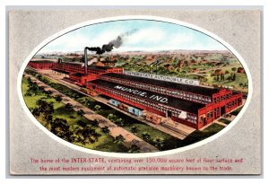 Inter-State Automobile Co Factory Muncie Indiana IN UNP DB Postcard L19