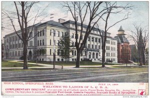 High School (Exterior), SPRINGFIELD, Massachusetts, PU-1907