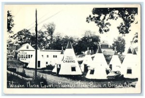 Wigwam Motor Court Montreal Road Tourist Cabins Ottawa Ontario Canada Postcard