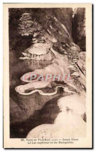 Old Postcard Well of Padirac Grand Lake Superior Dome and Stalagmites