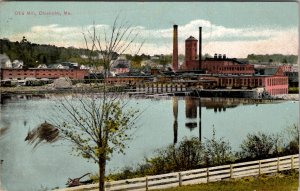 Chisolm Maine Otis Mill Livermore Falls 1912 to Northington MN Postcard Z21