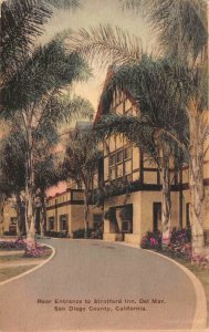 Postcard Entrance to Stratford Inn in Del Mar San Diego County California~118660