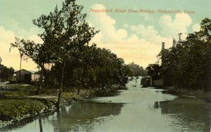 CT - Forestville. Pequabuck River from Bridge