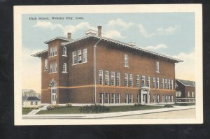 WEBSTER CITY IOWA HIGH SCHOOL BUILDING VINTAGE POSTCARD