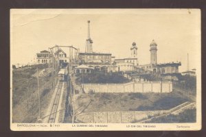 RPPC BARCELONA SPAIN LA CUMBRE DEL TIBIDABO RAILROAD REAL PHOTO POSTCARD