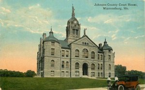 Auto 1912 Johnson County Court House Postcard Teich Warrensburg Missouri 10534
