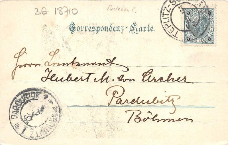 bg18710 Czech teplice Schlosschen Tuppelburg bei Teplitz