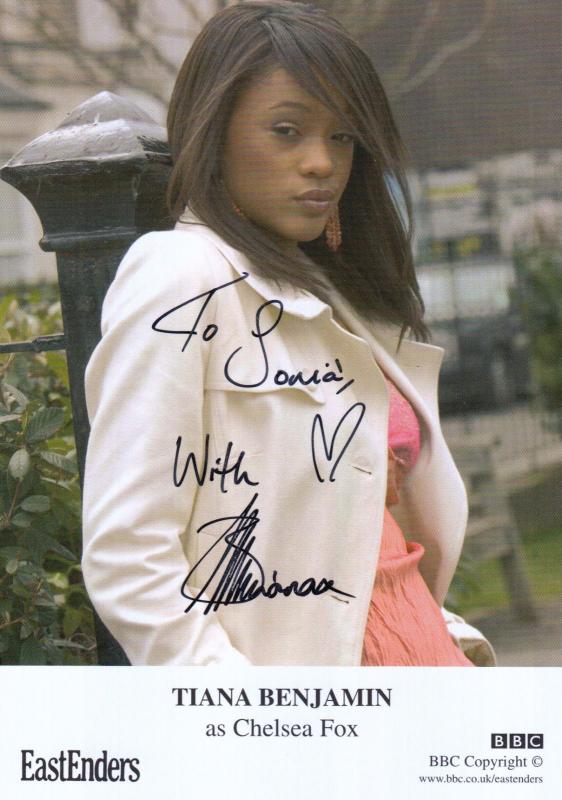 Tiana Benjamin Chelsea Fox Bbc Eastenders Hand Signed Cast Card Photo Hippostcard