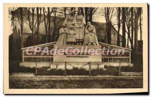 Old Postcard Pont L'Abbe Monument To Bigoudens