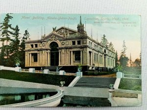 Vintage Postcard 1910s Mines Building Alaska-Yukon Exposition Seattle WA