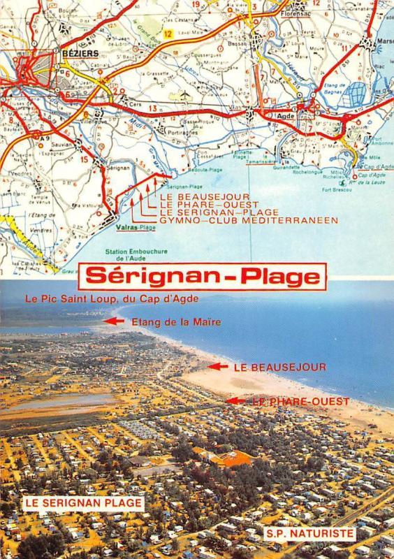 France Serignan Plage Une Plage Heureuse Map Le Serignan