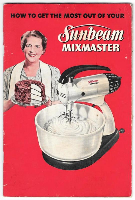 Sunbeam Mixmaster Illustrated Advertising Recipe Booklet